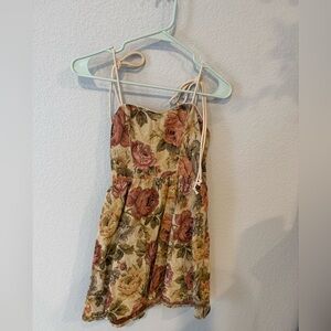 SHEIN Floral Mini Dress - Multicolor Textured Fabric